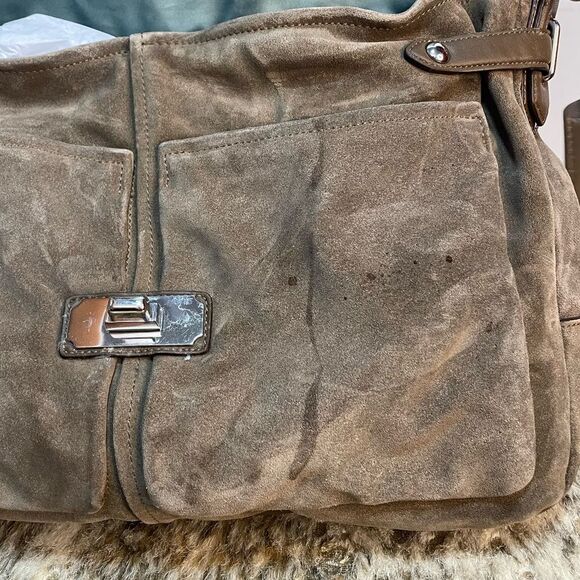 Coach Vintage Brown Leather Suede Satchel Bag - Picture 5 of 10